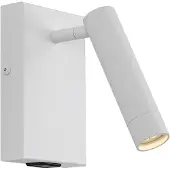 QAZQA Moderni seinävalaisin valkoinen säädettävä USB-C-liitännällä - Croft