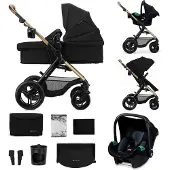Kinderkraft MOOV 2 XL Air Yhdistelmävaunut, Pure Black