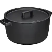 Fiskars Folken Casserole W/Lid 6L - Black - 6 LITER
