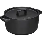 Fiskars Folken Casserole W/Lid 4L - Black - 4 LITER