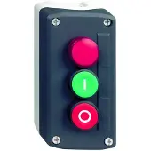 Schneider Electric ELECTRIC PAINIKEKOTELO TUMMAN HARMAA, PAINIKKEET"I-O" + PUNAINEN VALO (XALD363M)