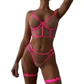 Dark Red Brand Neliosainen alusasusetti Hot Pink