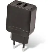 Setty 2xUSB-laturi 2 4A musta