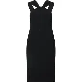 Ralph Lauren Double Crepe-Cocktail Dress - Black - 46