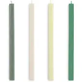 HAY Square Candle kynttilä mix 4-pack Greens-whites