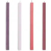 HAY Square Candle kynttilä mix 4-pack Reds-bordeaux.