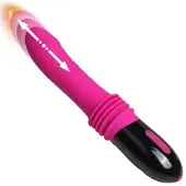 Dark Red Brand Naisen vibraattori Telescopic Dildo