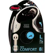 Flexi New Comfort Musta hihna 8m: L -