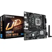 Gigabyte H610M D3W WIFI6, Intel, LGA 1700, Intel Celeron, Intel Core i3 12th Gen, Intel Core i3 13th Gen, Intel Core i3 14th Gen, Intel..., LGA 1700 (H610M D3W WF6)