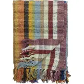 Bloomingville Elmy Plaid, monivärinen, kierrätettyä puuvillaa
