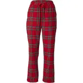 Hunkemoller Pant Flannel Straight Check - Red - XS