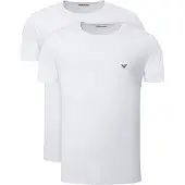 Emporio Armani for man. EM000391_AF14132 Set of 2 white crew neck t-shirts (L), Homewear, Cotton