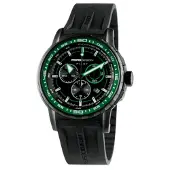 Momo Design Pilot Pro Chrono Svart/Grön 46mm Gummi