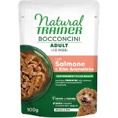 NATURAL TRAINER 12x100g Bocconcini Adult Small & Toy paloja kastikkeessa lohi