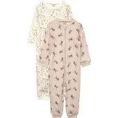 Pippi Nightsuit -Zipper (2-Pack) - Beige - 50
