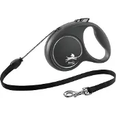 Flexi - Kelatalutin Black Design Cord Hopea, M, 5m, max 20kg - Koirat - Kaulapannat