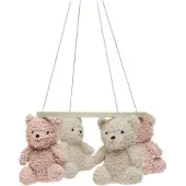 Jollein Teddy Bear Mobile, Natural/Wild Rose
