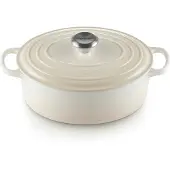 Le Creuset - Signature Valurautapata soikea 27 cm 4,1 L Meringue