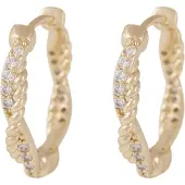 Sno of sweden Twist Ring Ear Gold Clear Onesize