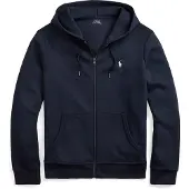 Ralph Lauren Double-Knit Full-Zip Hoodie - Navy - XS
