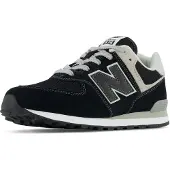 New Balance unisex for kids. GC574V1 Trainers 574 black (23.5 W), Flat, Laces, Casual, Sport, children's fashion
