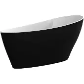 Besco Kylpyamme Keya Black&White, 165 x 70 cm (mukana Klik-klak kromi)
