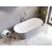 Besco Kylpyamme Deeva Glam Silver, 150 x 75 cm, kromisifonilla