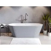 Besco Kylpyamme Deeva Glam Silver, 150 x 75 cm, kultaisella kannella