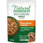 NATURAL TRAINER 12x100g Bocconcini Adult Small & Toy paloja kastikkeessa kalkkuna