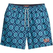 Superdry for man. M3010250A Blue mosaic print swimming costume (M), Beachwear, Recycled Polister, Sustainable