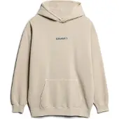Superdry for man. M2013727A Loose-fitting hooded sweatshirt with beige microprint micrologo print (XL), Casual, Cotton