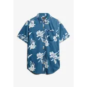 Superdry for man. M4010936A Loom blue shirt (XL), Casual, Cotton, Short sleeve