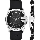 Diesel Analoginen kello 'MASTER CHIEF' musta / hopea