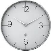 Nextime - Finesse nXt Seinäkello 30,5 cm Kromi/Harmaa