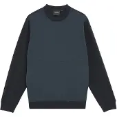 Lyle & Scott Half Raglan Hybrid Sweatshirt - Navy - XL
