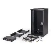 Digitus DN-49105-SET, Seinään asennettava laitekehikko, 12U, 60 kg, Näppäinlukko, Kotelon kiskot, Tehostunut kaapelinhallinta