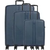 Travelite Air Stripe 4-pyöräinen Matkalaukkusetti 3-osainen Laajennettava Sininen