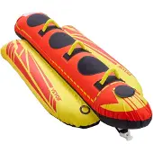 Vevor -hinattavat kumirenkaat veneilyyn, 1–3 hengen puhallettavat venerenkaat ja hinattavat tarvikkeet, 510 paunan kapasiteetti hot dog -vesiurheilukumi veneen vetämiseen – täysnylonsuojus, pehmustetut
