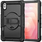 CaseOnline Hybridikuori olkahihnalla Samsung Galaxy Tab S11 Ultra - Musta