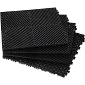 Vevor -lukittuva salaojamatto, 15,7” x 15,7” modulaarinen lukittuva tyyny, 24 kpl liitossalpoja, liukumaton musta PP-salojalattialaatta ja suihkumatto, autotalliin, puutarhaan, keittiöön ja ulkotiloihi