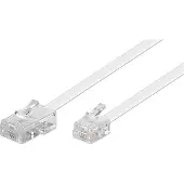 Goobay Modular telephone cable - Valkoinen - 6m