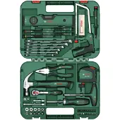 Bosch 1 600 A02 ZB3, Yhdistelmäkiintoavain, Yhdistelmäpihdit, PH00, PH0, SL1.5, TX6, musta, Vihreä, Vihreä, 64 työkalua