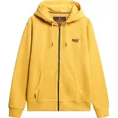 Superdry for man. M2013753A Essential Logo Washed Ziphood Sweatshirt in yellow (L), Casual, Cotton