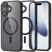 Tech-Protect iPhone 17 Magmat Kotelo - MagSafe-yhteensopiva - Musta / Kirkas