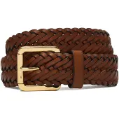 Ralph Lauren Braided Vachetta Leather Belt - Brown - S