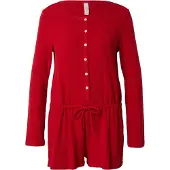 Hunkemoller Onesie Short Jersey Rib - Red - L
