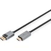Digitus Kaapeliadapteri - - DB-340202-018-S - DisplayPort 4K - HDMI tyyppi A - 30Hz