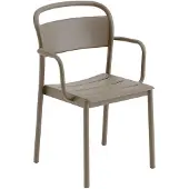 Muuto Linear Steel Tuoli käsinojilla Taupe