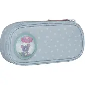 Beckmann Oval Pencil Case, Forest Deer Dusty Mint - Blue - 0.9 L