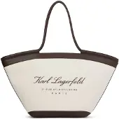 Karl Lagerfeld Rantakassi vaaleabeige / suklaa